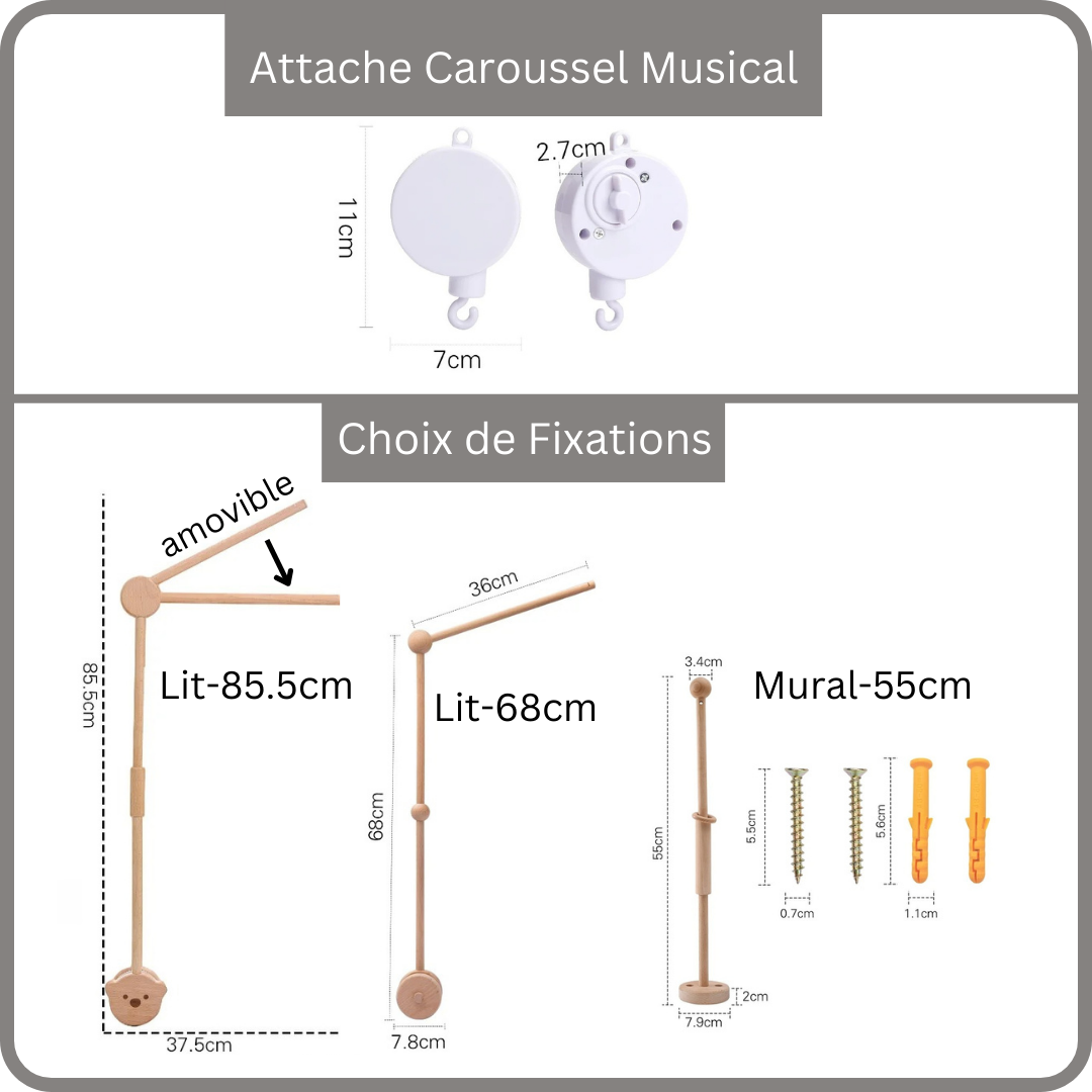 Mobile de lit *LAPINOU* Décoration pour bébé