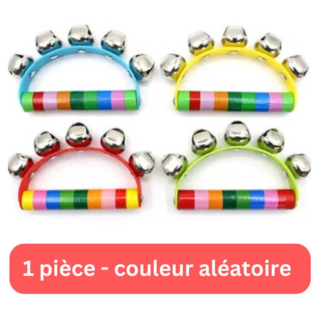 Instrument de musique enfant - jouet en Bois ColorĂ© - GRELOTS SUR POIGNĂE
