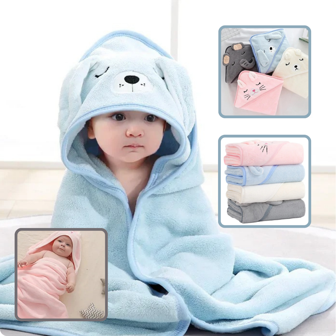 Cape de bain bébé | DadaZoo⹠CHIEN BLEU