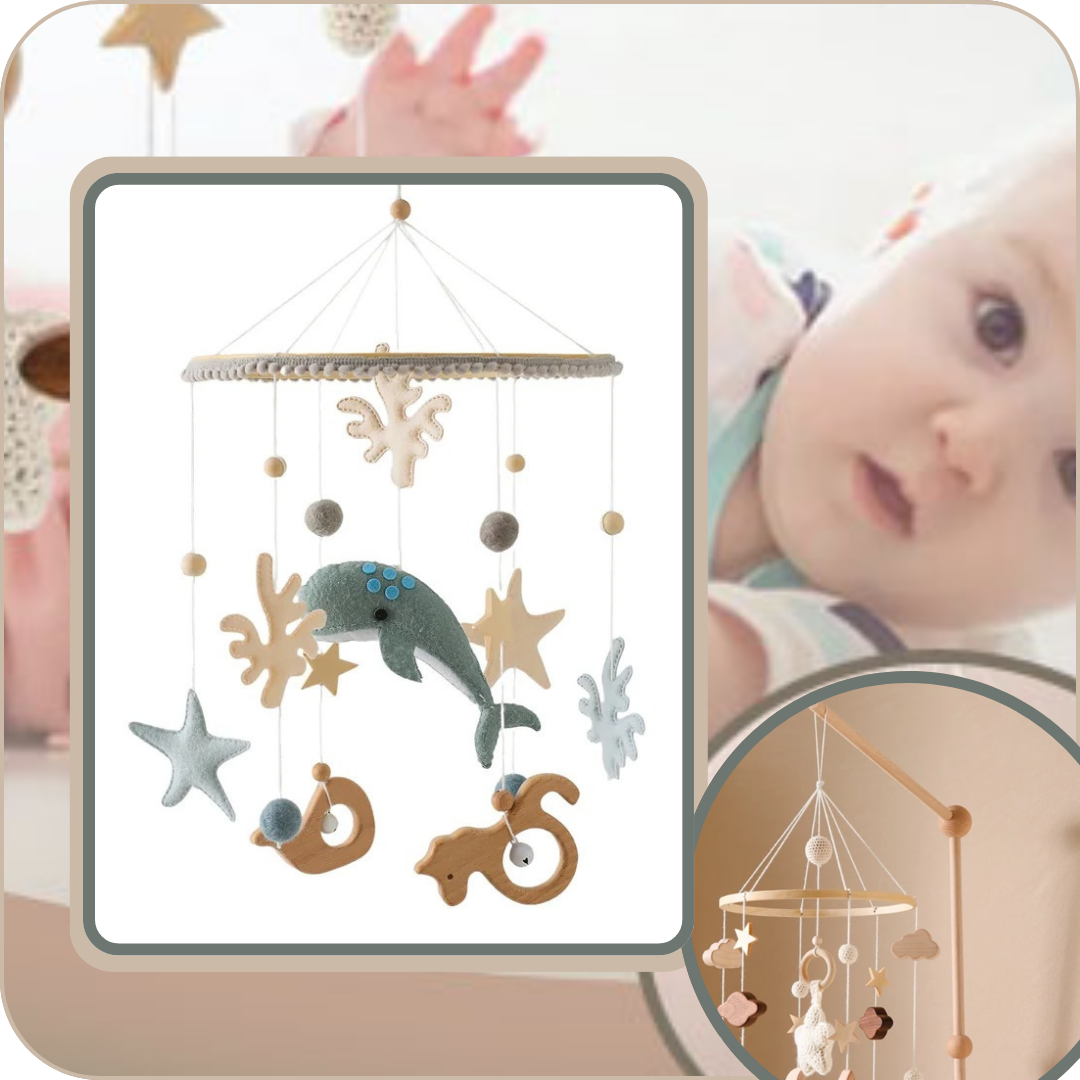 Mobile de lit *BALEINE & CORAIL* Décoration Chambre de Bébé Océanique