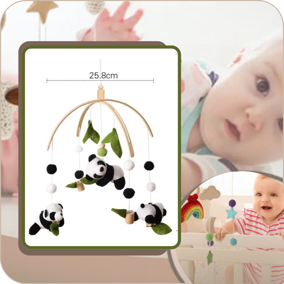 Mobile de lit *PANDA RĂVEUR* DĂ©coration chambre de bĂ©bĂ© en toute sĂ©rĂ©nitĂ©