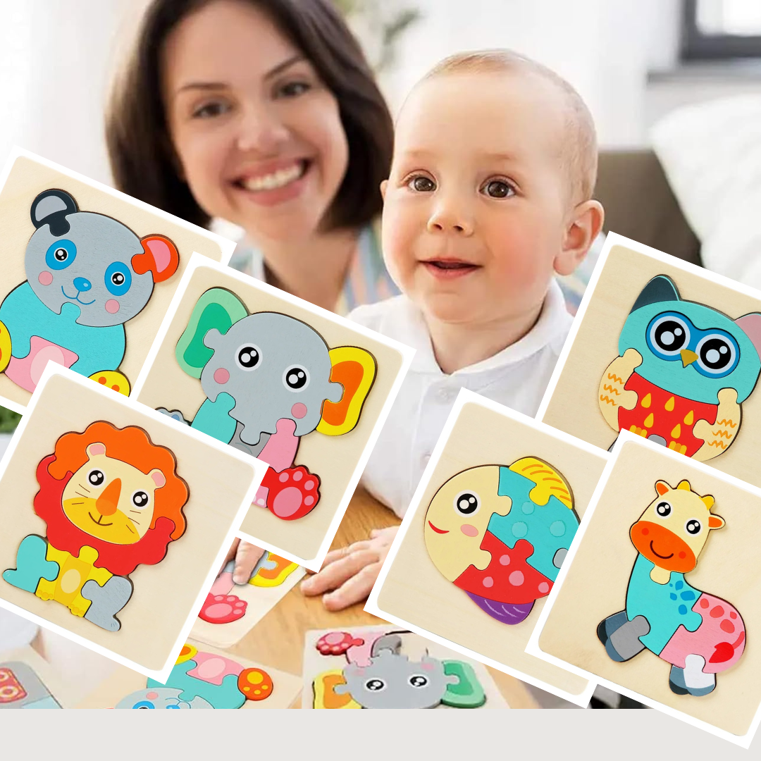PUZZLE BEBE | Ludipuzzle™ Ensemble de 6 casse-têtes: les animaux
