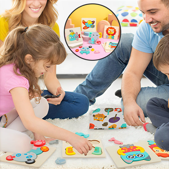 PUZZLE BEBE | Ludipuzzle™ Ensemble de 6 casse-têtes: les animaux