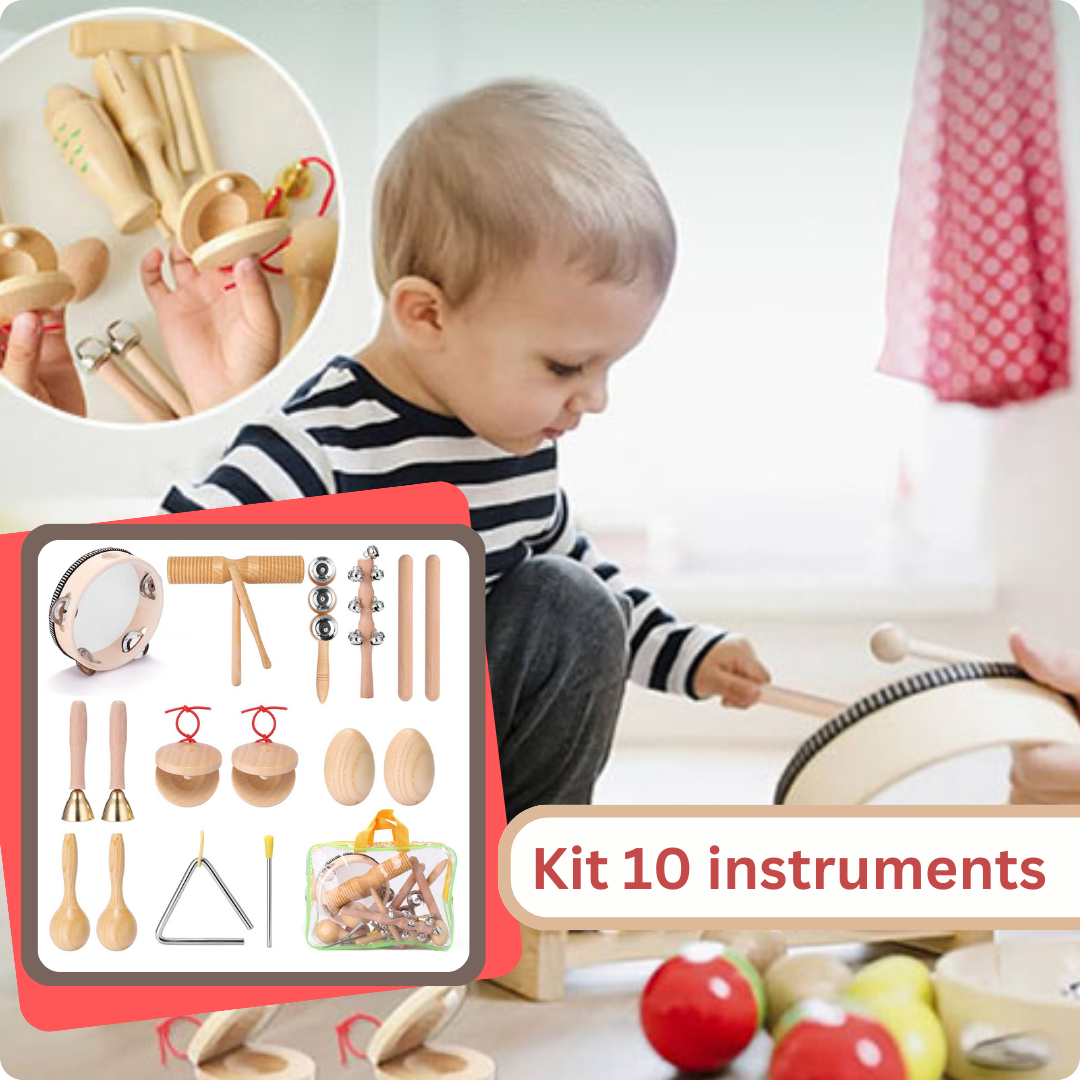 Instruments de musique enfant - Kit de 10 instruments+1 sac *PurSon*