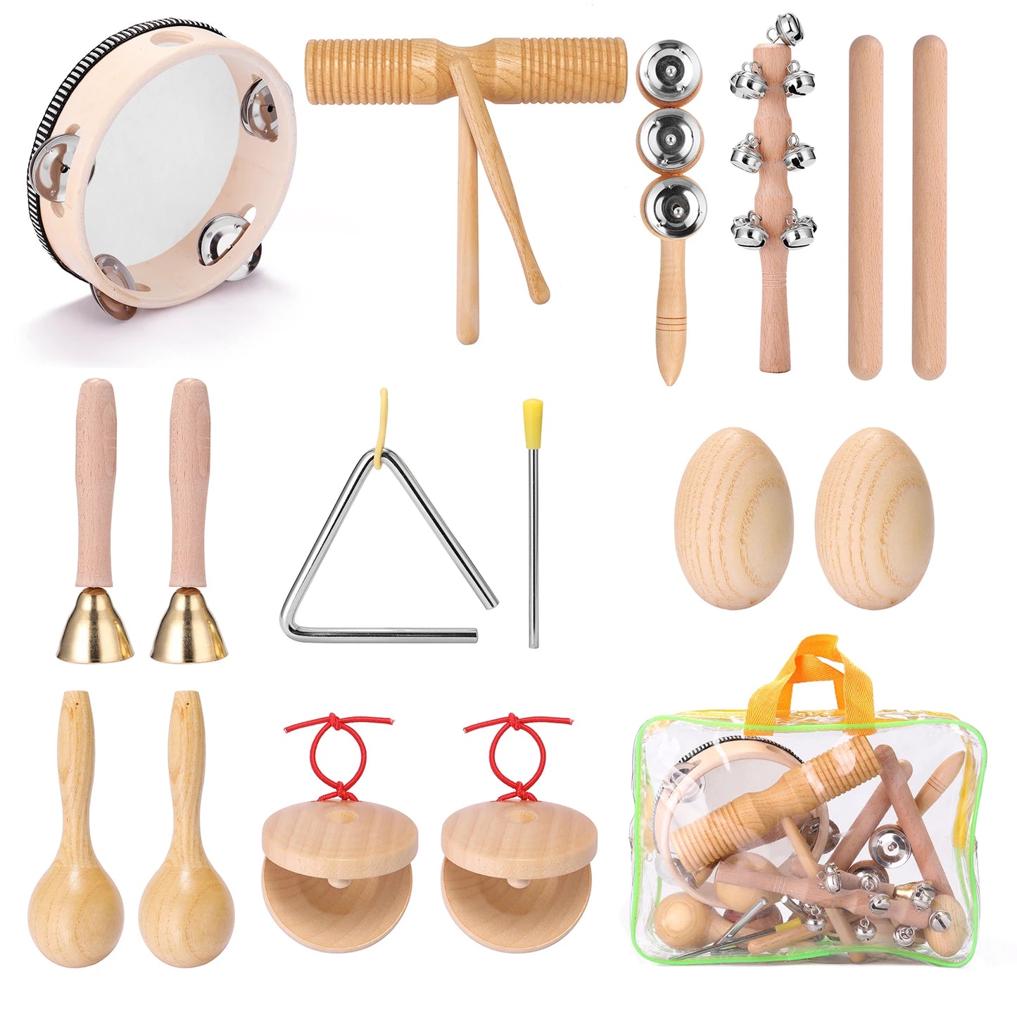 Instruments de musique enfant - Kit de 10 instruments+1 sac *PurSon*