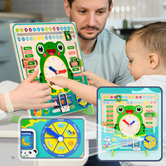 Calendrier Enfant | Jouni™ horloge grenouille