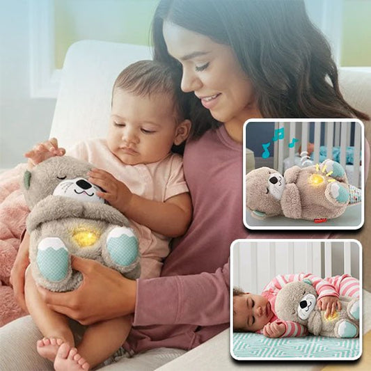 PELUCHE VEILLEUSE - LOUTRE qui transforme le sommeil de bébé, musique apaisante, abdomen imitant la respiration - Tytan Bear Toys&Plush