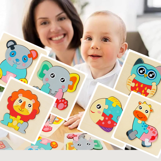 PUZZLE BEBE | Ludipuzzle™ Ensemble de 6 casse-têtes: les animaux
