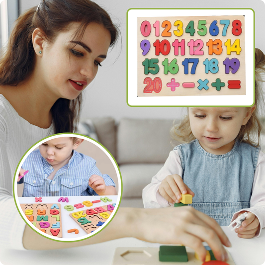 Puzzle BEBE | Édulobois™ chiffres & nombres