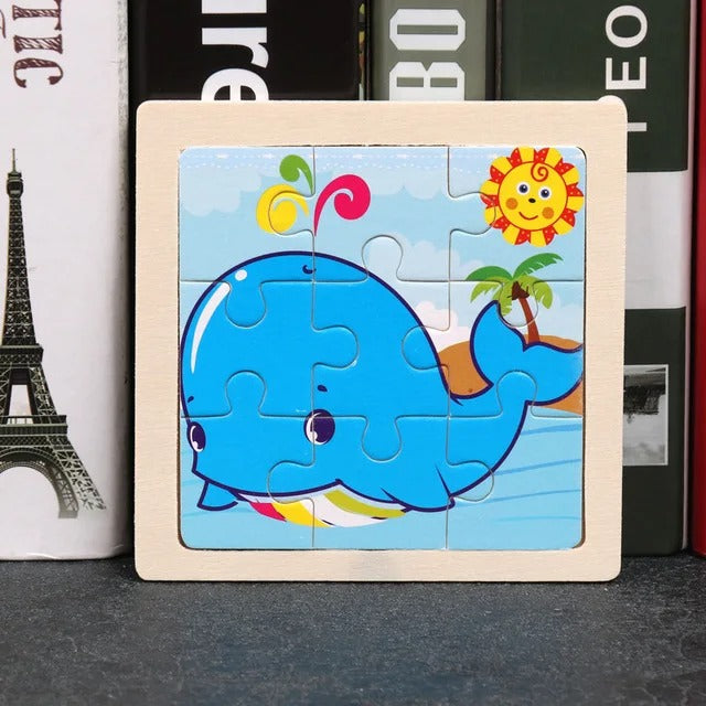 Puzzle Bois Bébé 11x11cm - À la Mer